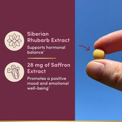 Nature's Bounty Optimal Solutions saffron-flower image suggests mood-support benefits