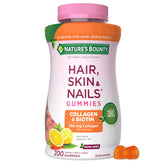 Nature's Bounty Optimal Solutions gummies bottle front for hair, skin and nails support