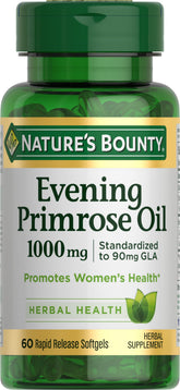 Nature's Bounty Primrose Oil bottle front view supporting daily wellness.