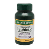 Nature's Bounty Probiotic Acidophilus Tablets bottle front for digestive support.