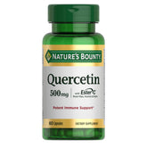 Nature’s Bounty Quercetin bottle with capsules for immune support.