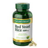 Nature's Bounty Red Yeast Rice capsules bottle for daily wellness support.