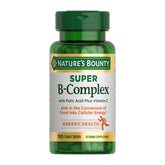 Nature's Bounty Super B Complex bottle front with energy support label