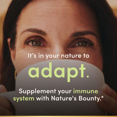 Nature's Bounty Vitamin C Zinc label shows non-GMO and gluten-free.