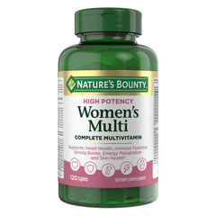 Nature’s Bounty Women’s Complete Multivitamin bottle showing essential nutrients for daily wellness