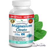 Nature's Branch Magnesium Citrate 400mg bottle front highlighting high absorption