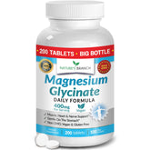 NATURE'S BRANCH Magnesium Glycinate 400mg bottle front for daily wellness