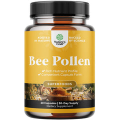 Natures Craft Bee Pollen Pills bottle for easy daily supplementation