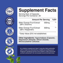 Bitter orange extract label visible on Natures Craft bottle emphasizing citrus ingredients.