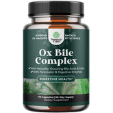 Natures Craft Digestive Enzymes with Ox Bile bottle pour supports fat digestion