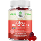 Natures Craft fiber gummies bottle promoting gut health and sugar-free digestion support