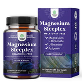 Natures Craft high-absorption magnesium sleep bottle on nightstand promoting relaxation