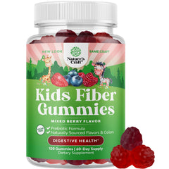 Natures Craft Kids Prebiotic Fiber Gummies bottle ready for daily digestion support