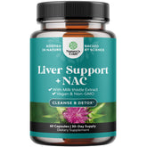 Nature's Craft Liver Support NAC bottle pour shows convenient daily detox potential.