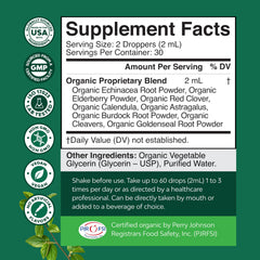 Natures Craft Lymphatic Drops dropper dispensing a measured dose for consistency