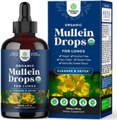 Natures Craft Organic Mullein Drops bottle front for lung support