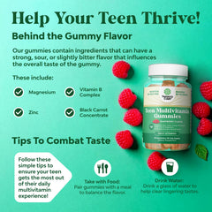 Natures Craft Teen Multivitamin Gummies package angle emphasizes daily routine.