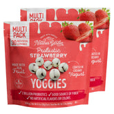 Nature's Garden Probiotic Strawberry Yoggies two-bag packaging for convenient on-the-go snacking.