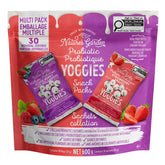Nature's Garden Probiotic Yoggies mixed berry pack front view with real fruit and yogurt coating.