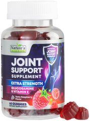 Nature's Gummies Joint Support bottle front with berry gummies for daily joint comfort.