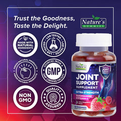 Pouring Nature's Gummies Joint Support gummies into hand for daily use