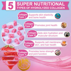 Nature's live gummies label highlighting biotin and vitamin C.