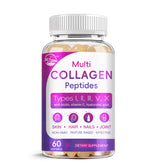 Nature's live multi collagen softgel bottle supports skin, hair and nails.