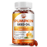 Natures Live pumpkin seed oil softgel bottle supports daily hair vitality