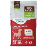 Nature's Logic Beef Meal Feast bowl supports active dogs with high-protein nutrition.