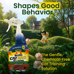 Nature's MACE deter spray applied to outdoor area protecting beds and pathways.