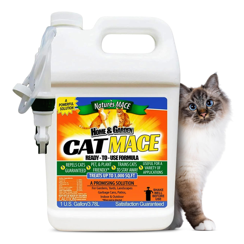 Nature's MACE Cat Mace repellent bottle ready-to-use for outdoor deterrence.