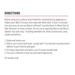 Nature’s Miracle Laundry Boost compatible with HE washing machines.