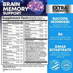 Closeup of Nature's Nutrition brain memory capsules for clarity