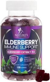 Nature's Nutrition Elderberry Gummies bottle ready for daily immune support.