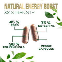 Nature's Nutrition green tea extract label front emphasizing EGCG and polyphenols for antioxidant support