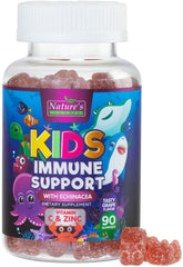Nature's Nutrition Kids Immune Gummies berry bottle showing flavor and immune support