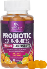Nature's Nutrition Probiotics Digestive Health Gummies in a jar for daily gut balance.