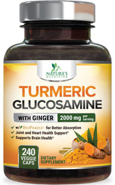 Nature's Nutrition Turmeric Curcumin bottle front for daily mobility support