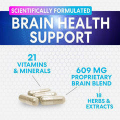 Nature's Peak daily focus pills dispenser showing easy daily dosing.