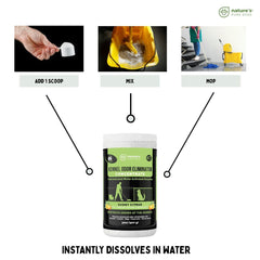 Nature's Pure Edge kennel odor cleaner solution applied to large areas