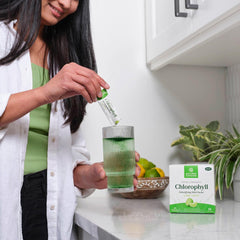 Chlorophyll stick with prebiotic fiber for digestion support