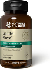 Nature's Sunshine Gentle Move bottle for daily digestive support and gentle stool softening.