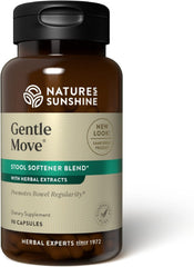 Nature's Sunshine Gentle Move bottle for daily digestive support and gentle stool softening.