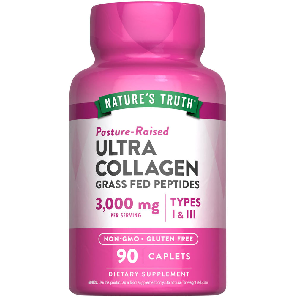 Nature's Truth Collagen Peptides bottle caplets for daily beauty support