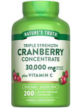 Nature's Truth cranberry concentrate bottle with clear label for everyday wellness