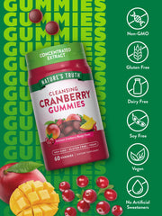Nature's Truth Cranberry Gummies packaging displaying 60-count bottle.