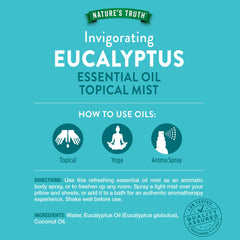 Nature's Truth Eucalyptus Mist spray emitting a cool mist