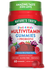 Nature's Truth Kids Multivitamin Gummies Berry Punch bottle front, flavorful daily nutrition.