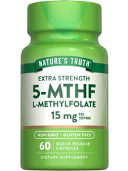 Nature's Truth L-Methylfolate 15mg bottle for daily wellness support
