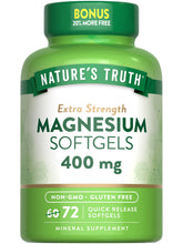 Nature's Truth Magnesium 400 mg softgels bottle for everyday mineral support.